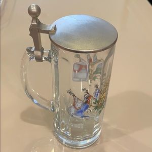 Traditional Vint German Tankard Beer Stein Pewter